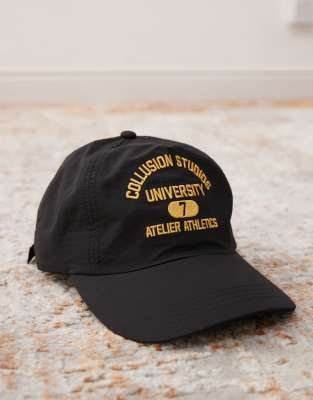 Collusion Cap Embroidery And Print In Black