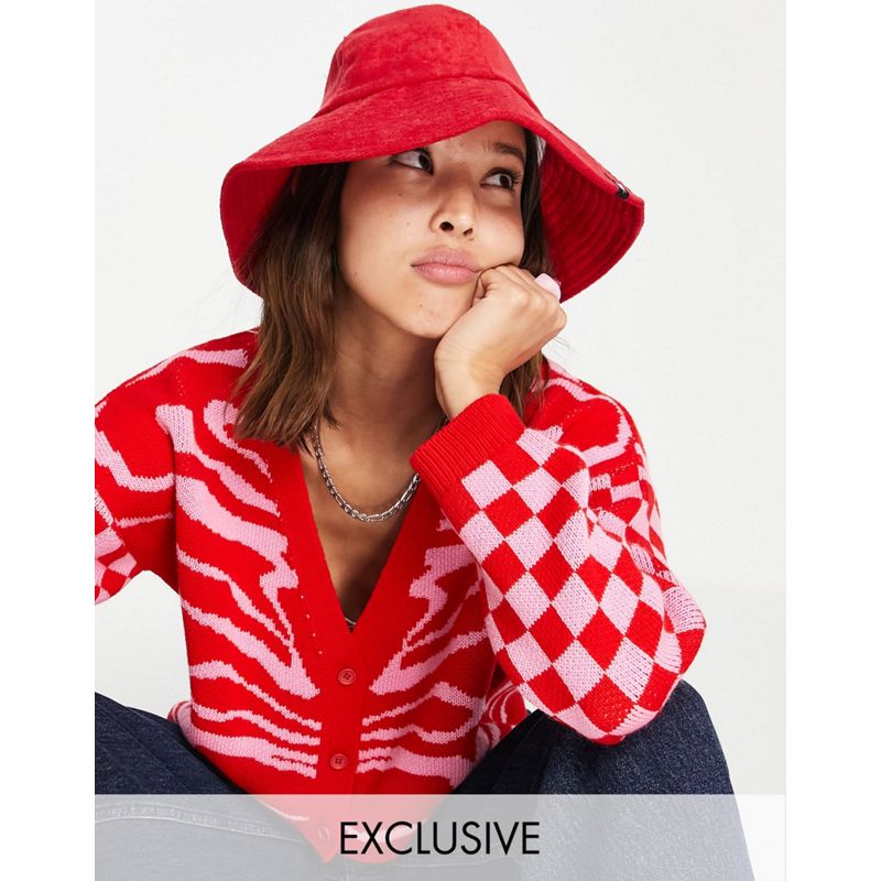 COLLUSION - Cappello a falda larga rosso