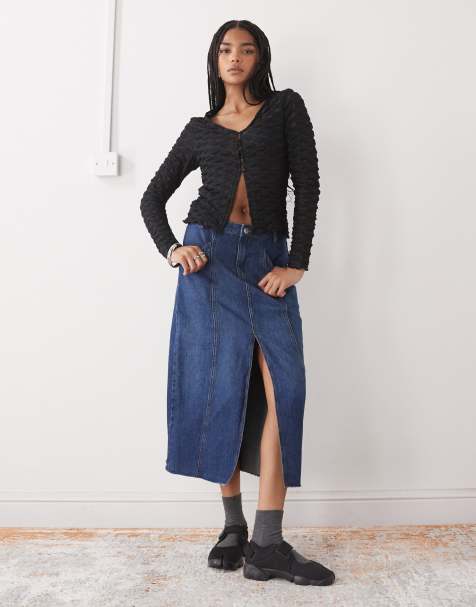 COLLUSION - Cardigan a maniche lunghe nero testurizzato - view 1