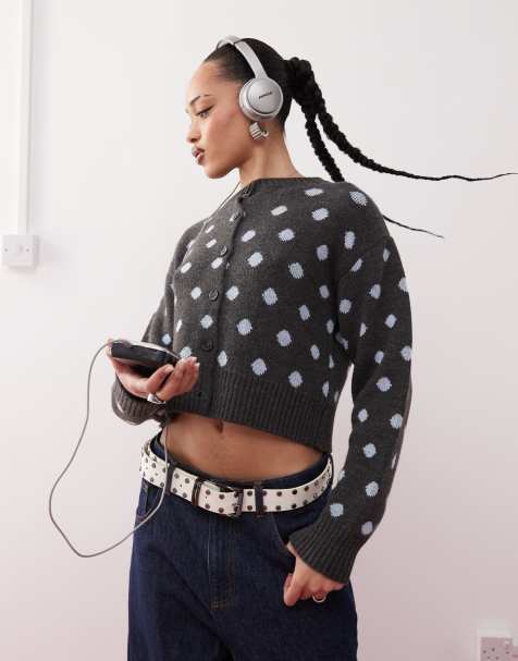 Collusion - Cardigan in maglia a pois - view 1
