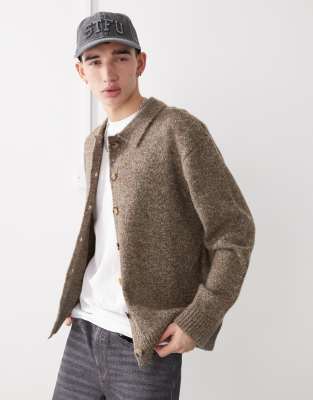 Maglia Cropped Plaid Cardigan main image 1