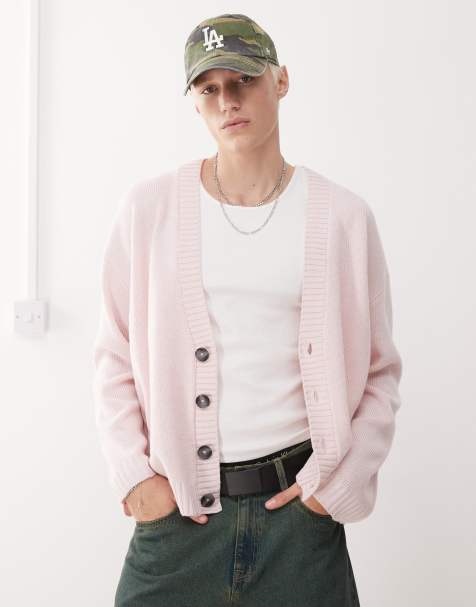 COLLUSION - Cardigan in maglia rosa con scollo a V - view 1