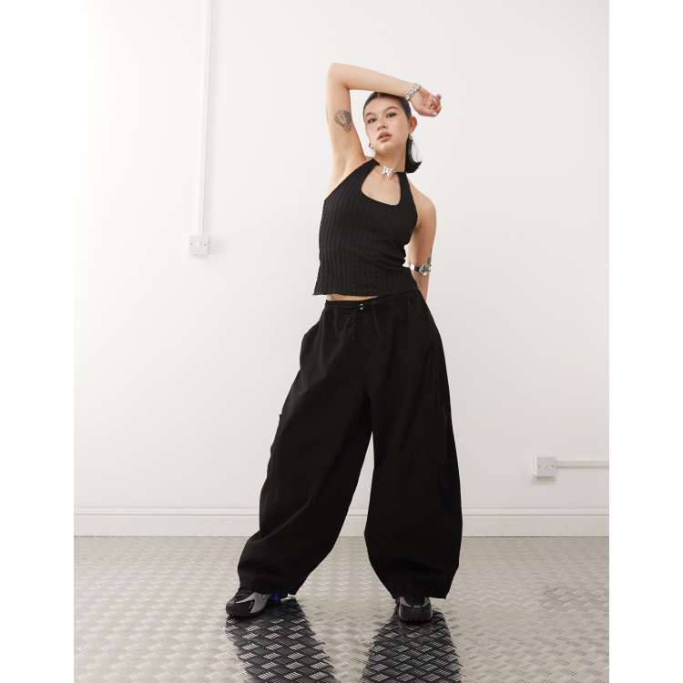 COLLUSION cargo balloon pants in black | ASOS
