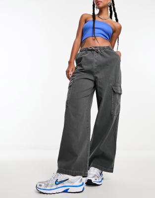 Collusion Cargo Pants In Grunge Gray