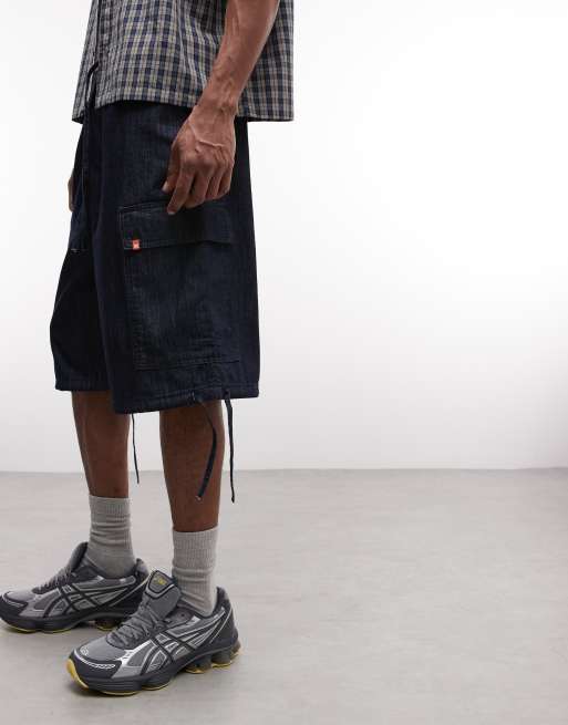 COLLUSION – Cargo-Shorts aus Chambray in Rinse-Waschung, 4 von 5