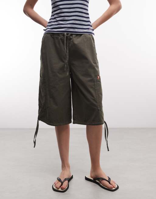 COLLUSION cargo shorts in khaki green, 2 of 5