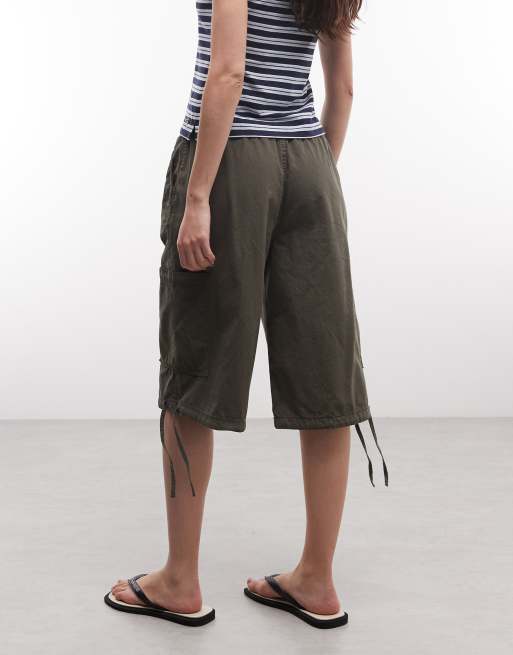 COLLUSION cargo shorts in khaki green, 5 of 5