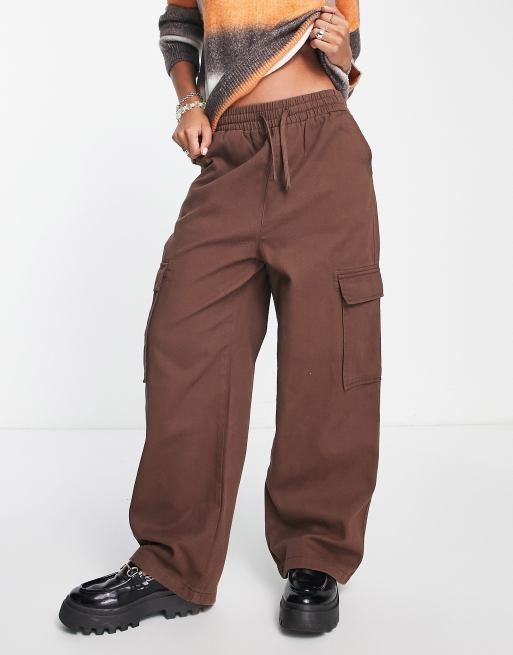 COLLUSION cargo trouser in brown | ASOS