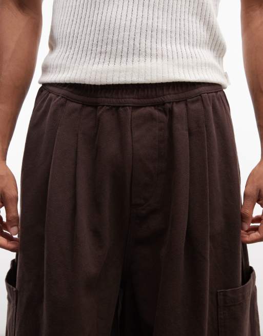 COLLUSION cargo trouser in brown, 4 of 5