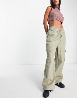 COLLUSION cargo trouser in khaki-Neutral