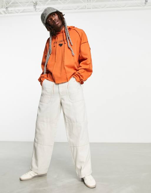 Orange cargo pants store outfit