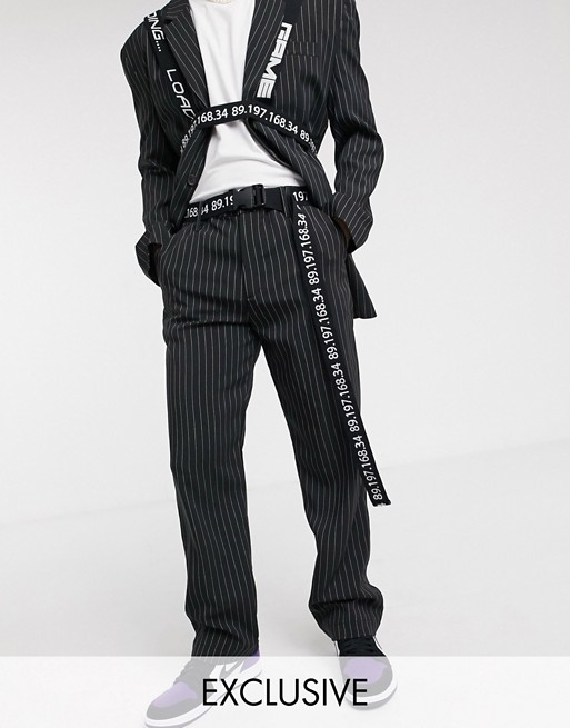 COLLUSION cargo trouser with typo belt
