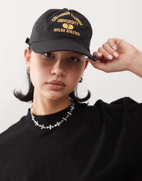 COLLUSION - Casquette à imprimé et broderie - Noir - view 1