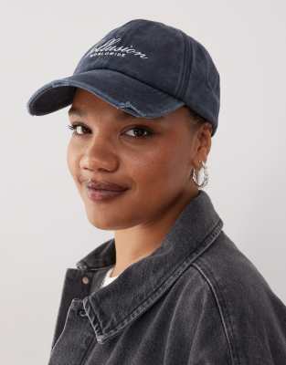 COLLUSION - Casquette à logo effet vieilli - Bleu