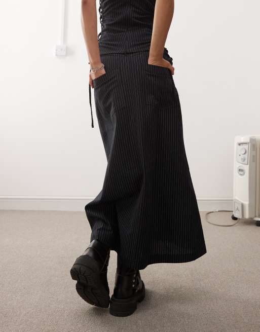 スカート COURREGES Woman Skirt Black 324DJU191DE0020 B044 BLACK Courrèges DENIM MIDI SKIRT IN SEVEN (324DJU183DE0020