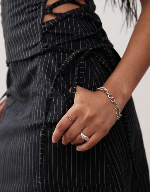 COLLUSION casual utility maxi skirt co-ord in black