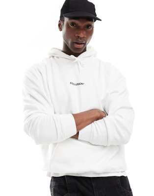 Collusion Central Logo Hoodie In White