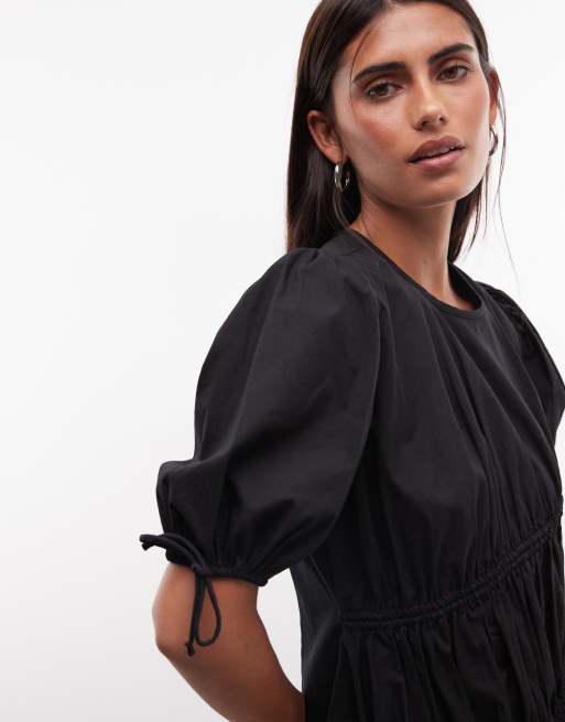 COLLUSION channel detail blouse in black, 3 of 4