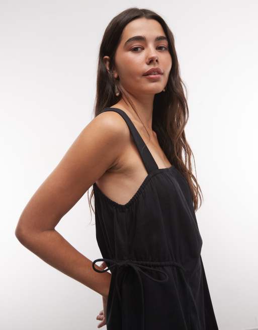 COLLUSION channel detail mini dress in black, 3 of 4