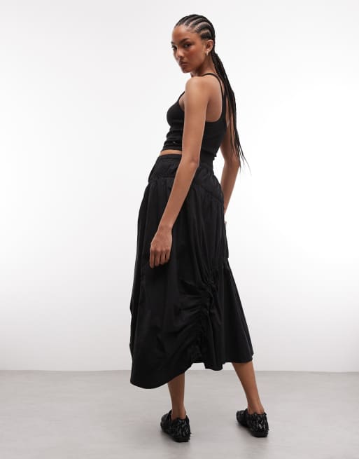 COLLUSION channel maxi skirt in black, 3 of 5