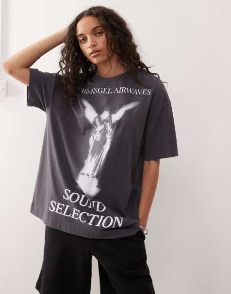 COLLUSION charcoal angel graphic tee in charcoal - view 1