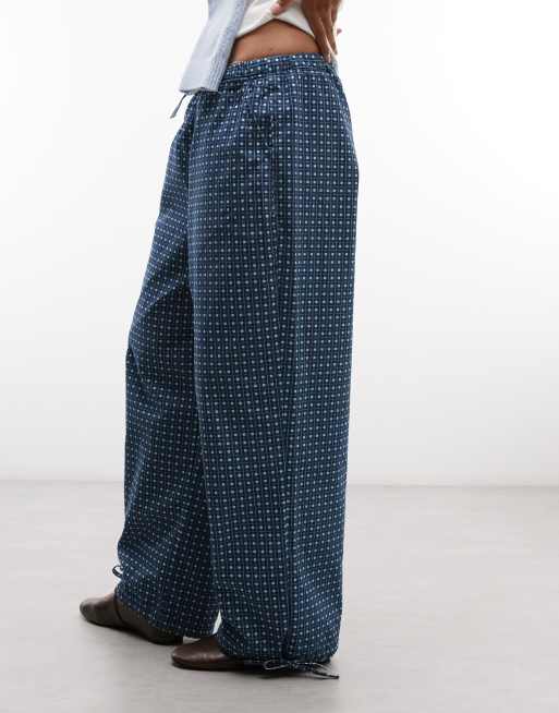 COLLUSION check baggy pant in navy check, 2 of 5