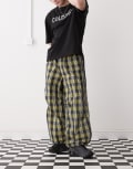[Collusion] COLLUSION check parachute pants in multi M MULTI