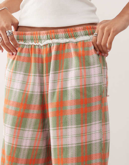 COLLUSION check print long trackie shorts, 4 of 5