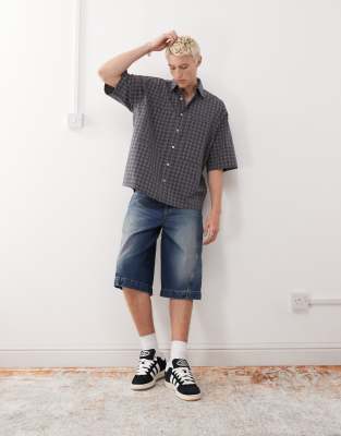 Collusion Check Shirt With Short Sleeve