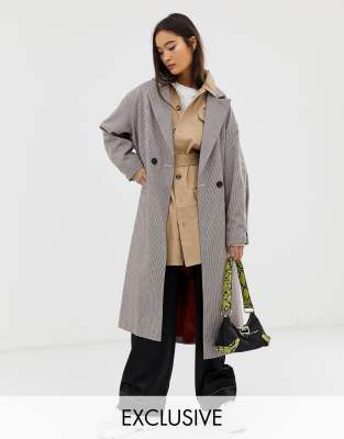 COLLUSION check trench coat | ASOS