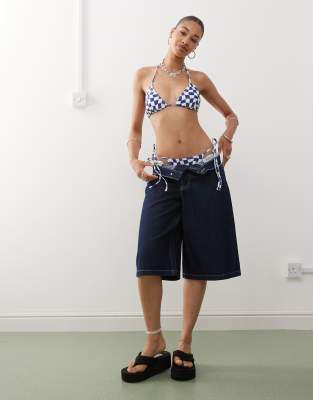Collusion Checkerboard Bikini Top