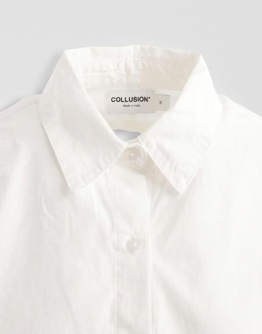 COLLUSION - Chemise oversize avec découpe au dos - Blanc, 7 de 10