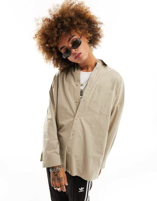 COLLUSION - Chemise oversize - Taupe
