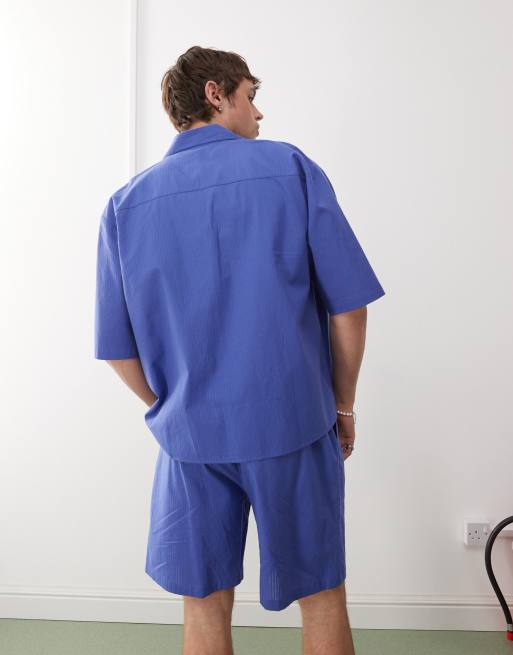 COLLUSION - Chemise texturée à rayures - Bleu, 2 de 4