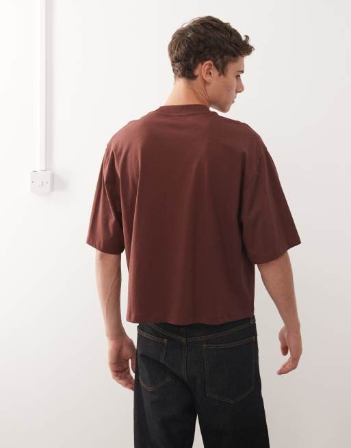 COLLUSION – Chokladbrun, boxig t-shirt i oversized fit, 3 av 5