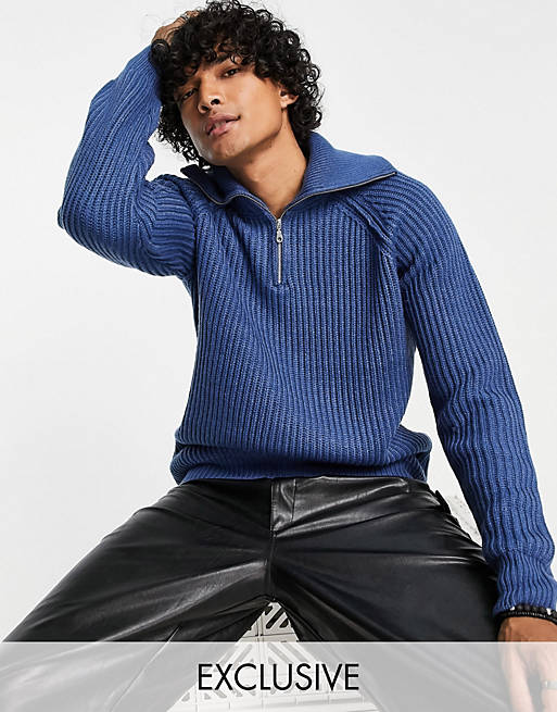 asos.com | Chunky Knitted Half Zip Sweater