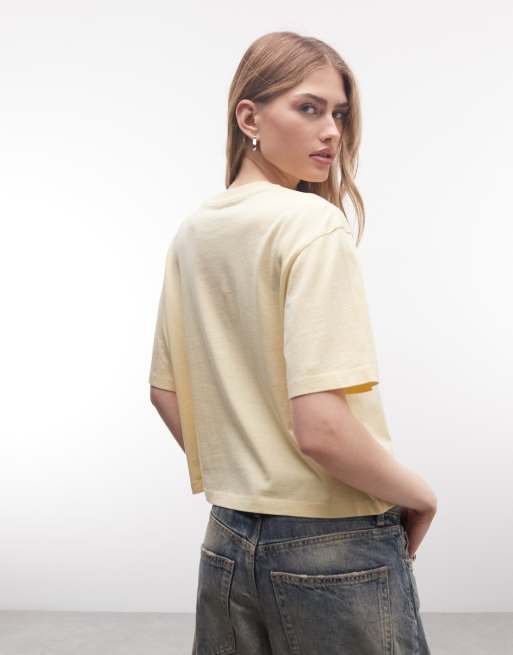 COLLUSION Circular Design Collection heavyweight tee in yellow, 4 of 4