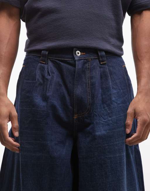 COLLUSION – Circular Design Collection – Jeans in Rinse-Waschung mit XL-Ballon-Schnitt und Bundfalten, 5 von 5
