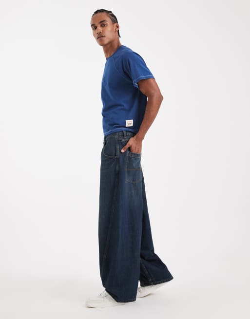 COLLUSION - Circular Design Collection - Jeans met XL ballonpijpen en donkere rinse wassing, 2 van 5