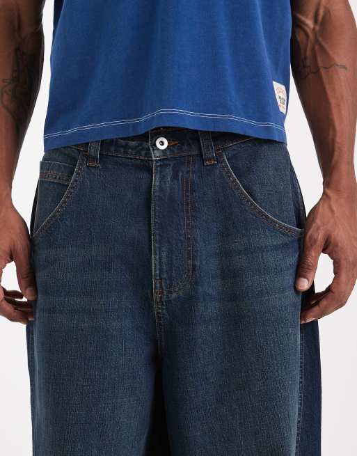 COLLUSION - Circular Design Collection - Jeans met XL ballonpijpen en donkere rinse wassing, 5 van 5