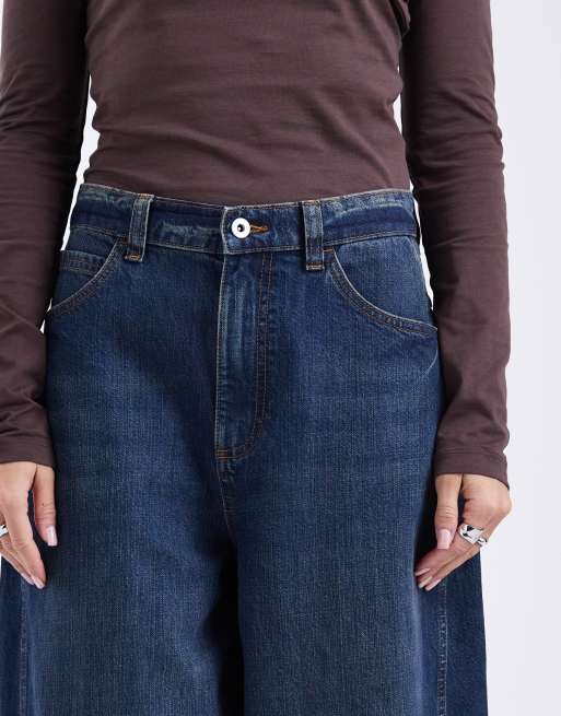 COLLUSION - Circular Design Collection - Jeans met XL ballonpijpen en donkere rinse wassing, 5 van 5
