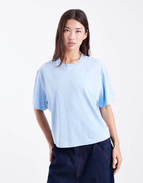 COLLUSION – Circular Design Collection – Kastiges T-Shirt in Eisblau - view 1