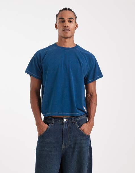 COLLUSION - Circular Design Collection - Premium T-shirt met raglanmouwen in marineblauw - view 1