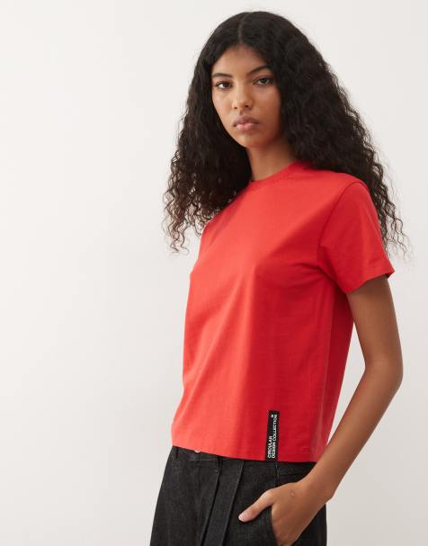 COLLUSION – Circular Design Collection – Röd, kraftig t-shirt - view 1