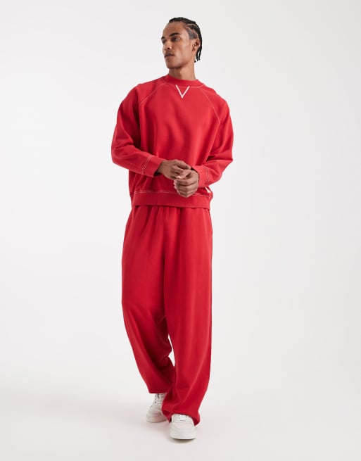 COLLUSION - Circular Design Collection - Sweat épais coupe carrée - Rouge délavé, 2 de 5