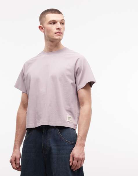 COLLUSION - Circular Design Collection - T-shirt van zware stof in lila wassing - view 1