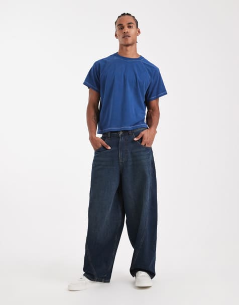 COLLUSION Circular Design Collection xl balloon jean in rinse wash