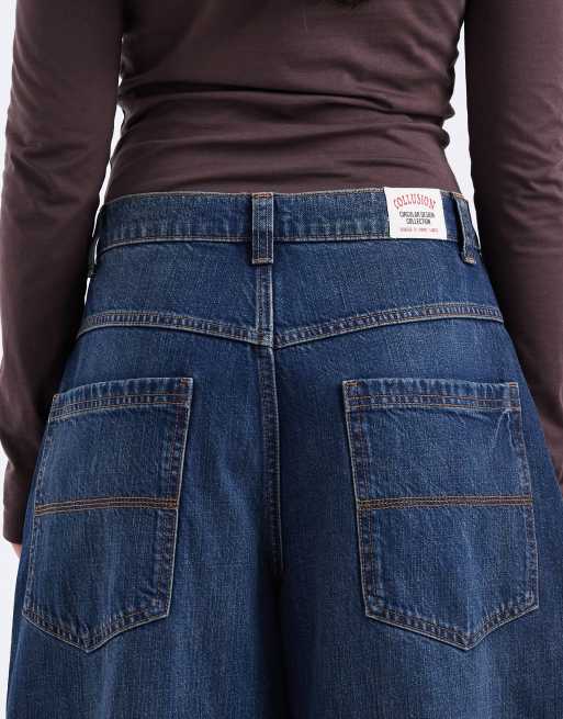 COLLUSION Circular Design Collection XL balloon jean in rinse wash, 4 of 5