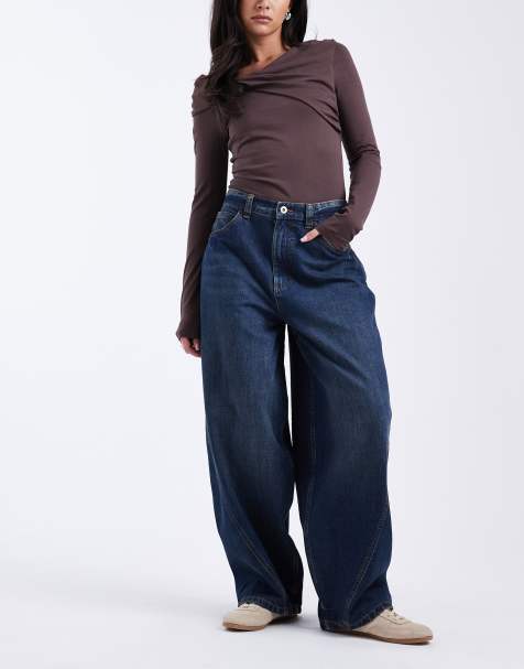 COLLUSION Circular Design Collection XL balloon jean in rinse wash