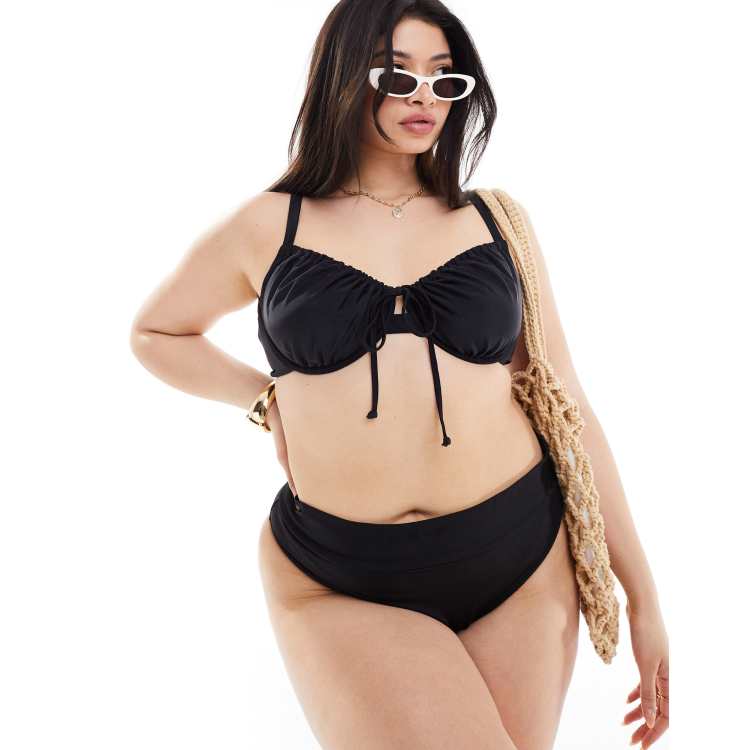 Black high waisted bikini plus size hotsell